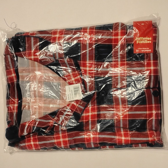 SEALED ~ Jammies For Your Families Tolli Tartan Plaid Pajama Set - 3X - Picture 3 of 6